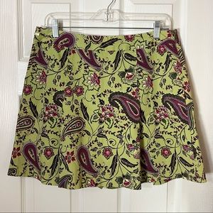 Liz Golf Fit & Flare Skort Liz Claiborne Paisley Floral Size 12 Women’s Large